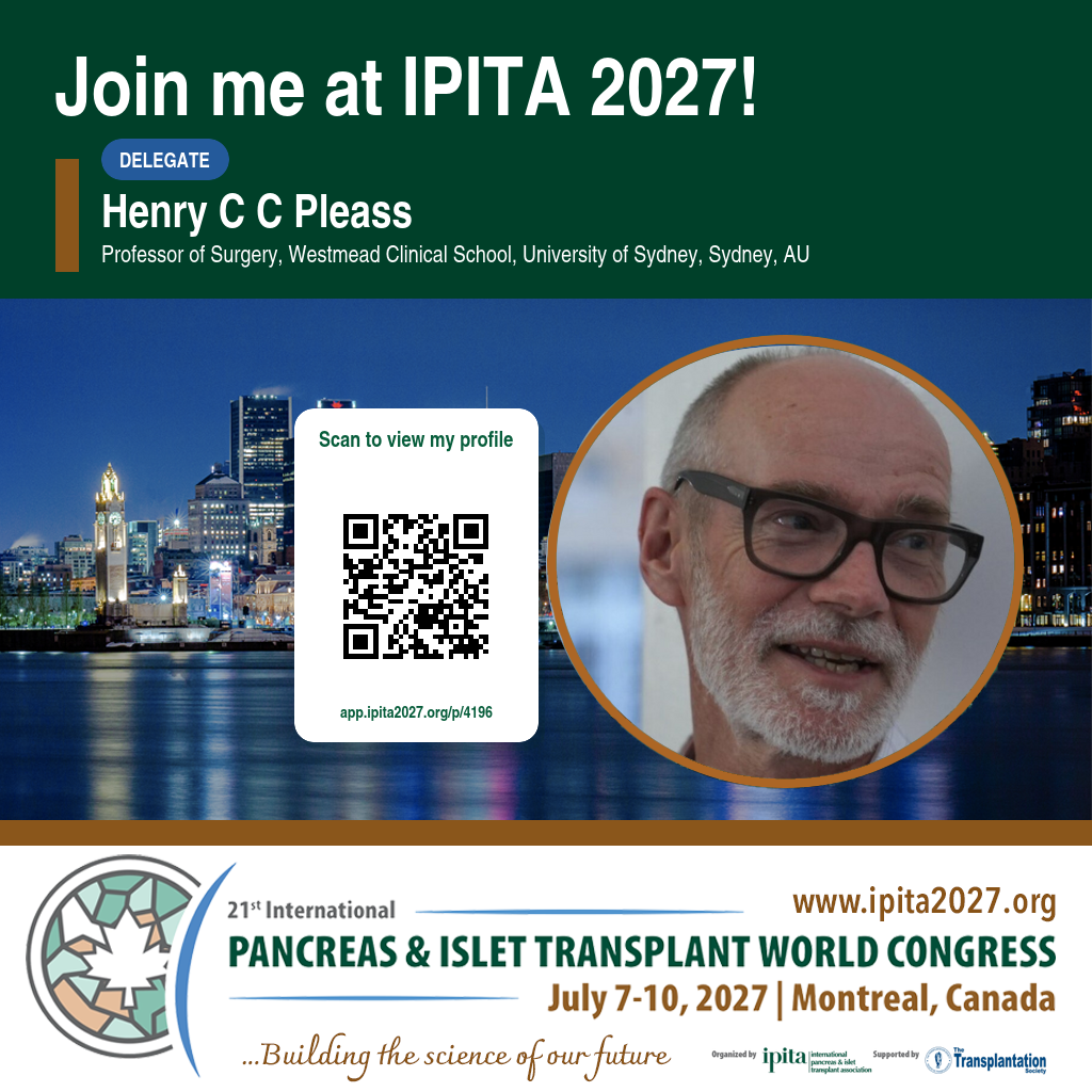 Let's Meet card for Henry C C Pleass
