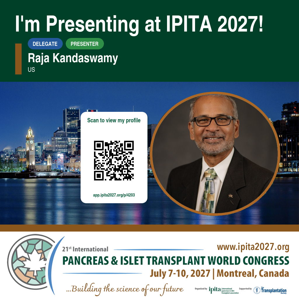 Let's Meet card for Raja Kandaswamy